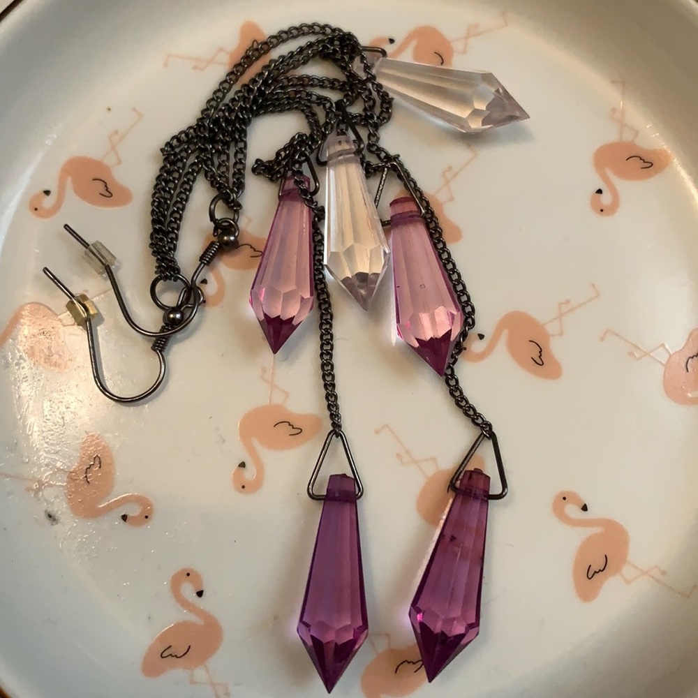 Dangle gem earrings - Picture 2 of 2